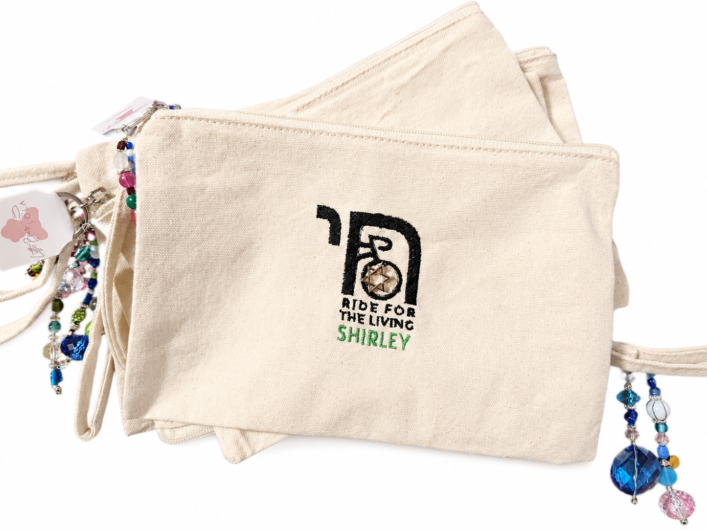 Canvas Zipper Pouch Embroidered