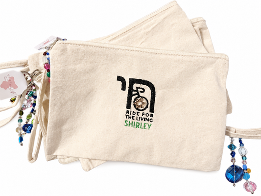 Canvas Zipper Pouch Embroidered